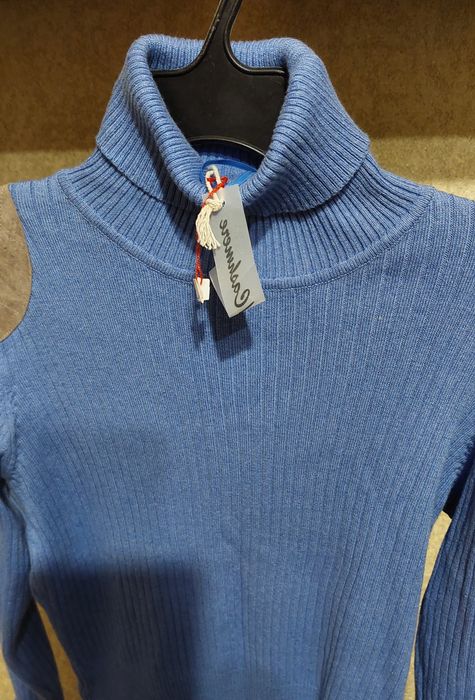 Светр гольф водолазка з бавовни та кашеміру