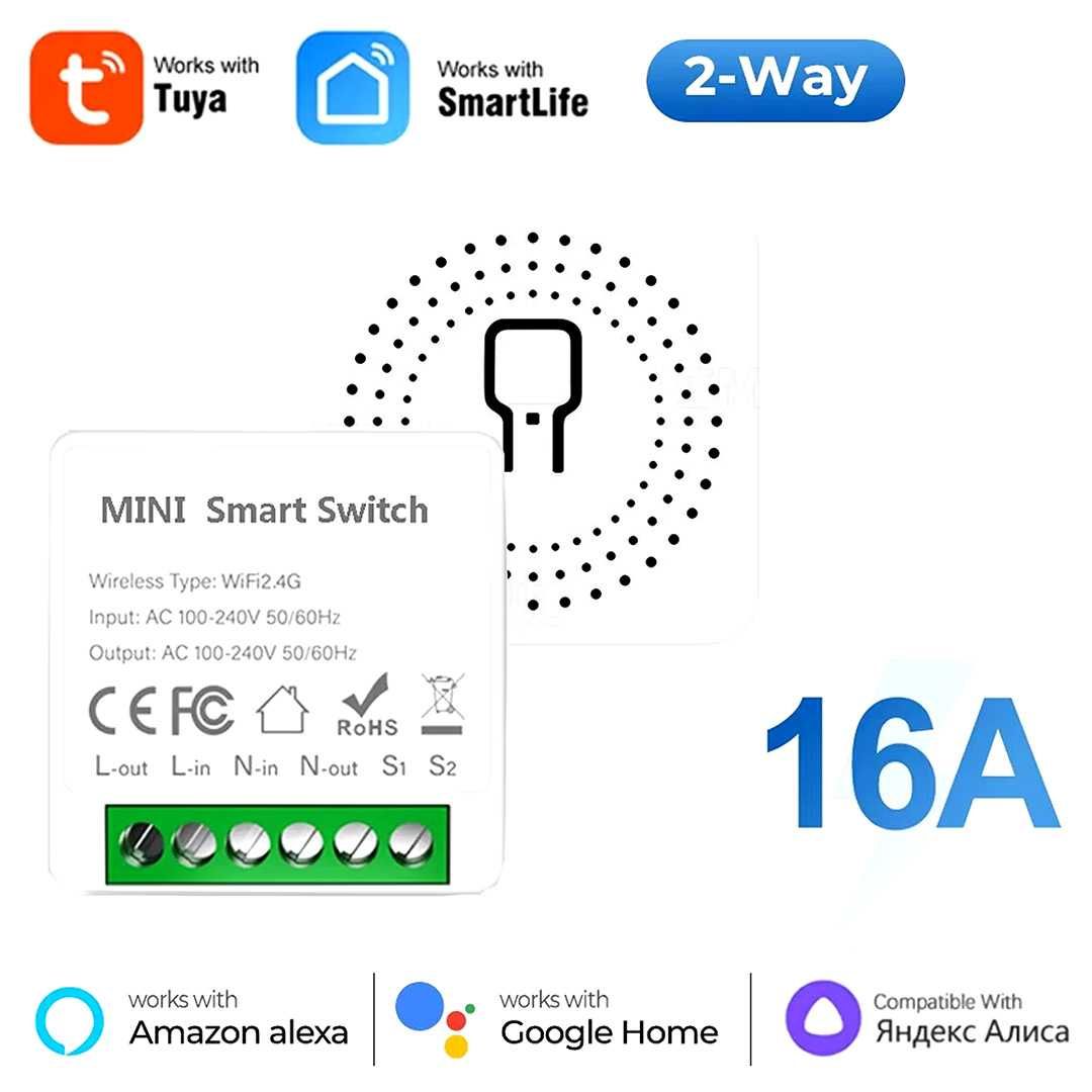 Switch Wi-Fi, app Tuya ou Smart Life, trabalha com Alexa e Google Home