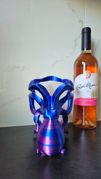 Uchwyt stojak na wino Ośmiornica 3D
