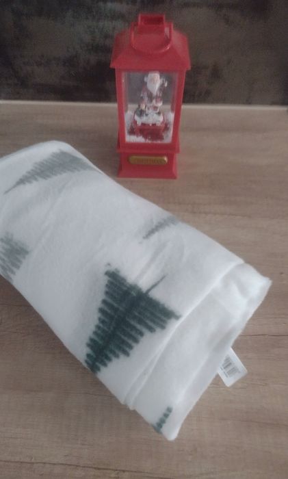 Zimowe dekoracje zestaw pozytywka+kocyk