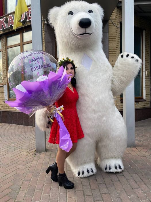 Привітання ведмедика поздравление  Мішка Аніматори Мишка Запоріжжя