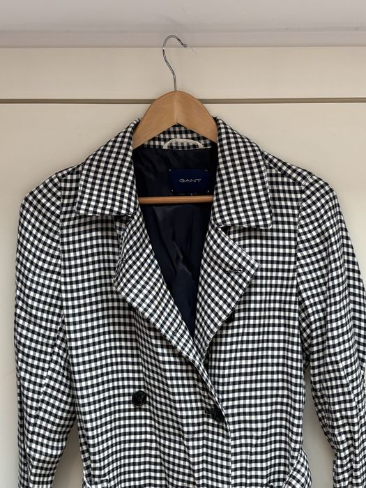 Sobretudo Xadrez Branco e Preto GANT para mulher (S)