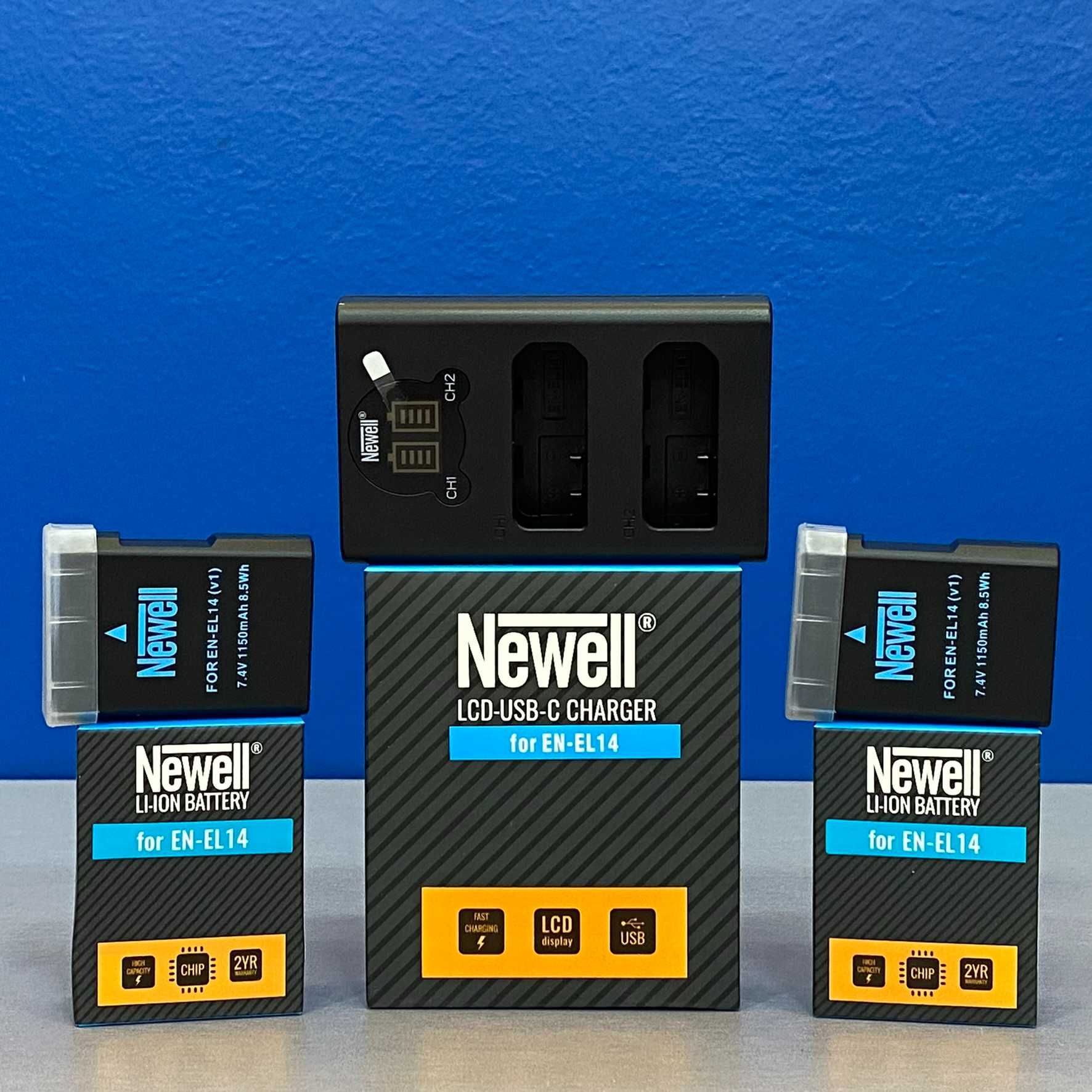 Carregador Duplo Newell + 2x Baterias Nikon EN-EL14 (NOVO)