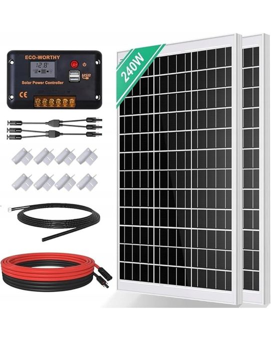 Panel słoneczny ECO-WORTHY  12V (2x120W =240) monokrystaliczny