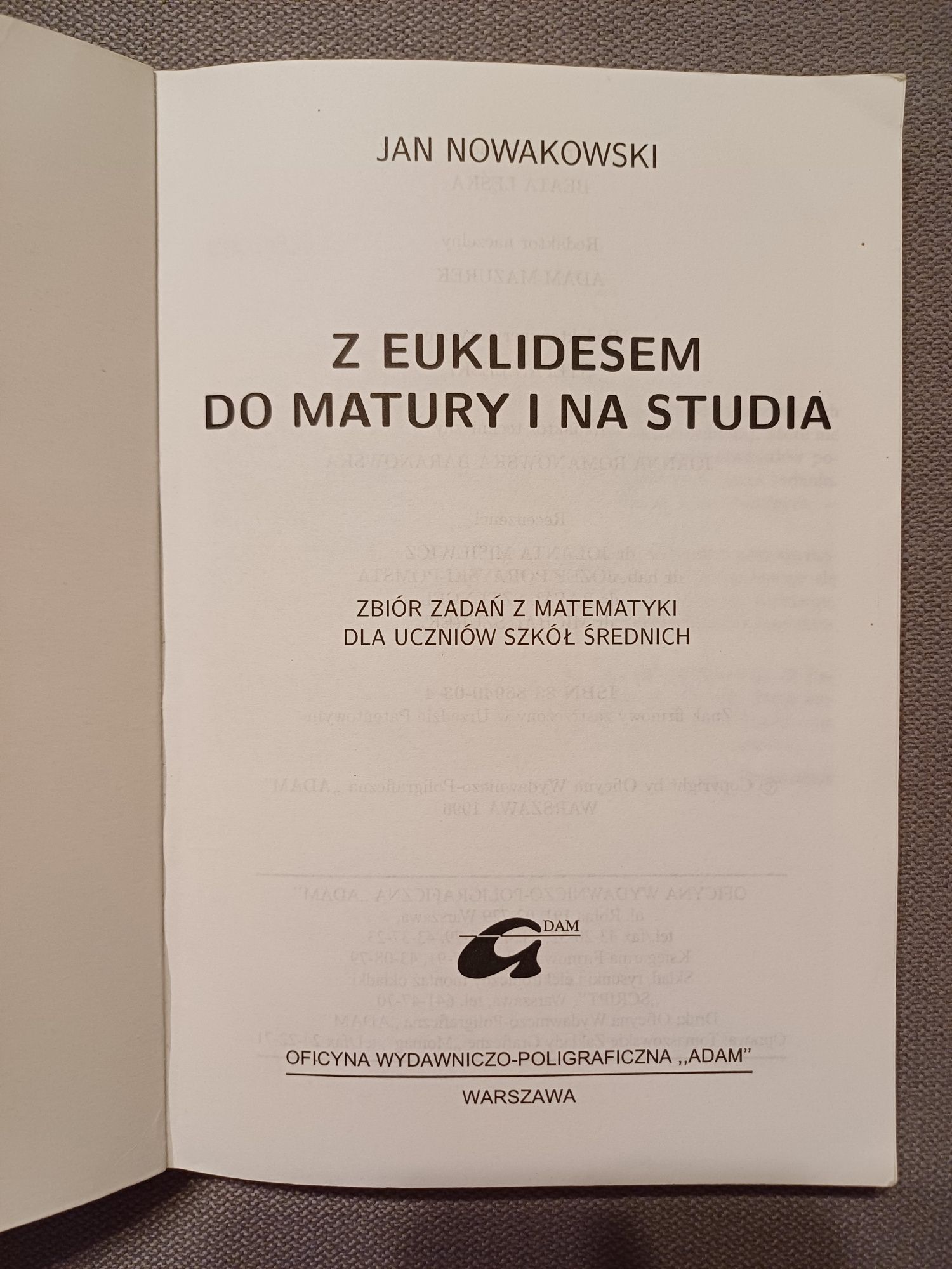 Z Euklidesem do matury i na studia