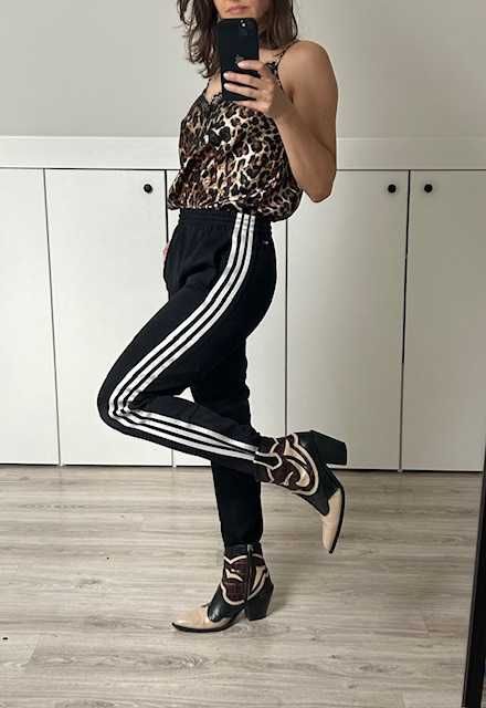 Adidas spodnie rozpinane slim dres