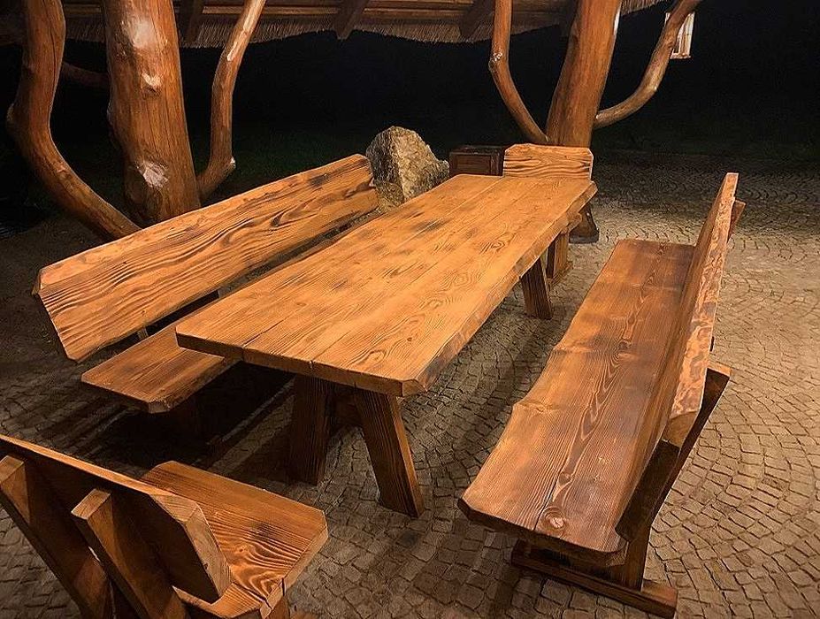 WYPRZEDAŻ! Góralskie Meble Ogrodowe z litego drewna, meble do ogrodu