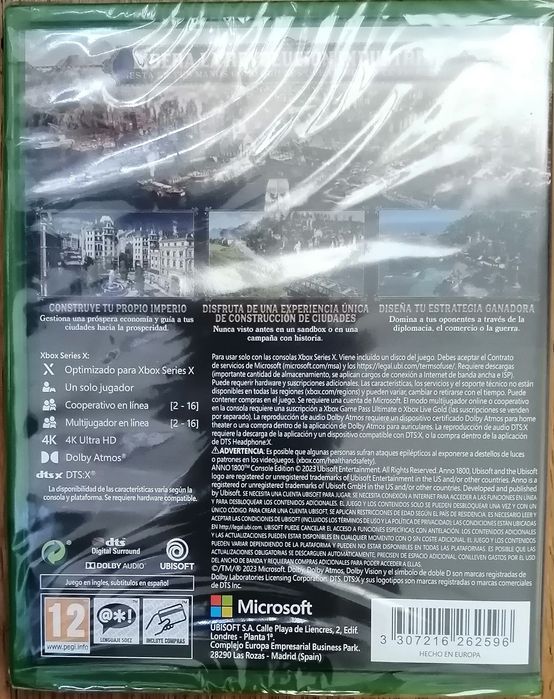Jogo Xbox Series X Anno 1800- novo, 3 anos de garantia