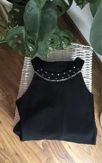 Tezenis sukienka czarna z cekinami 36 S jak nowa