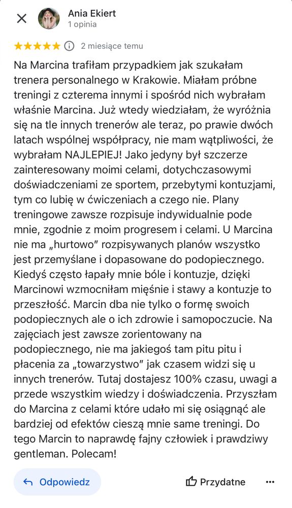 Trener Personalny Kraków - Marcin Mazur