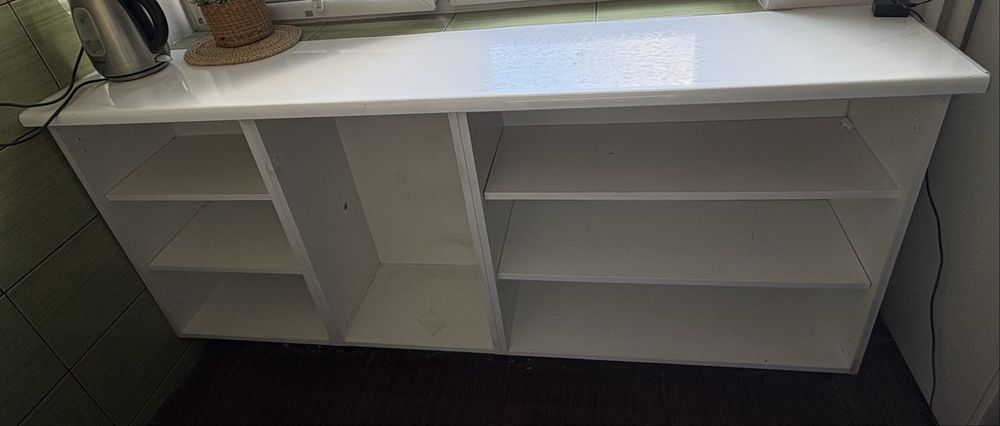 Szafka szafki kuchenne 3 szt bez frontów 180 cmx30 cmx85cm z blatem