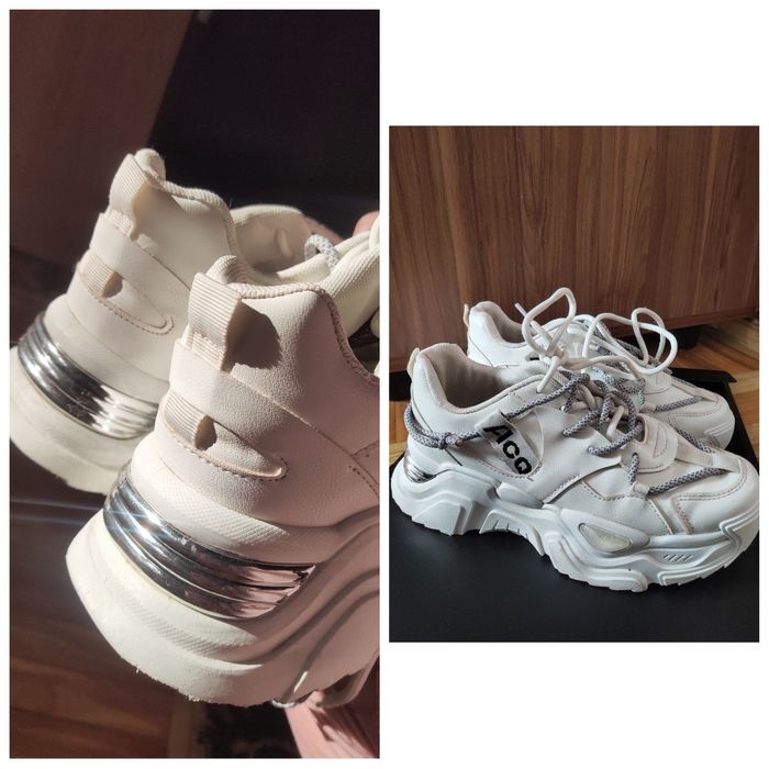 Белые Кроссовки широкие 39. Білі кросівки широкі