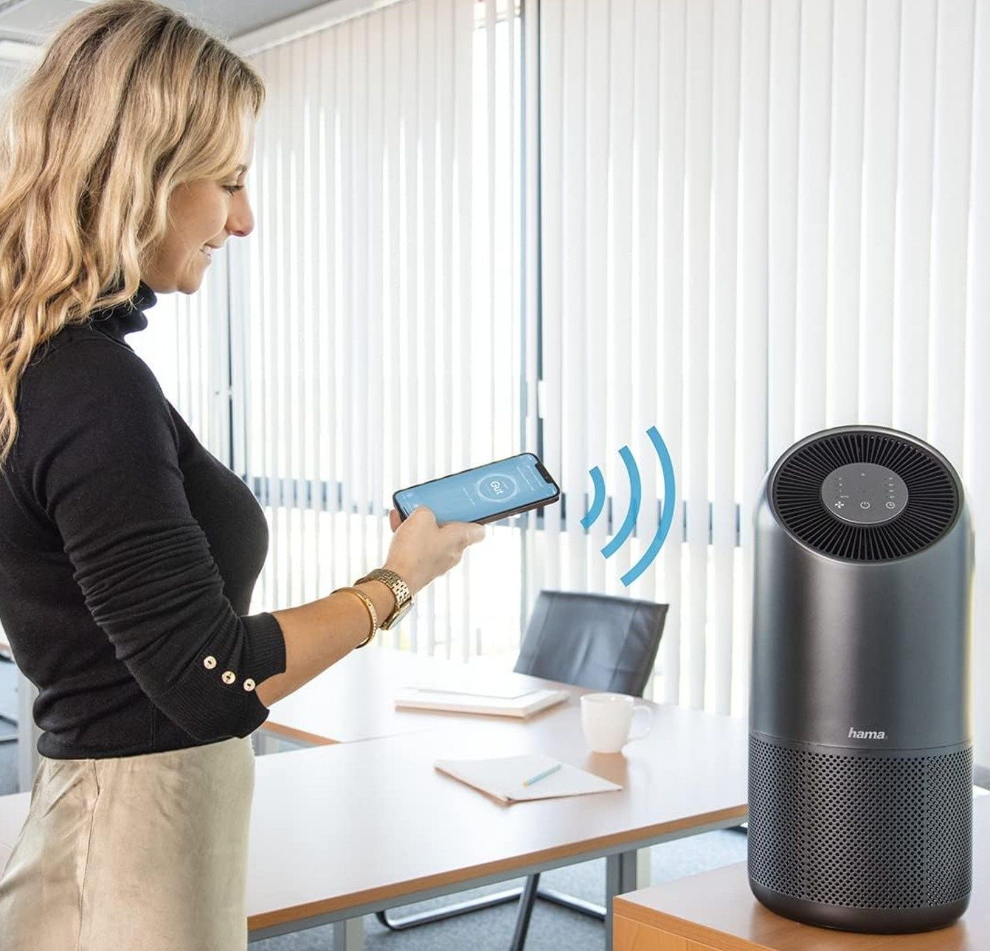 Hama Inteligentny oczyszczacz powietrza Smart (filtr HEPA H13].