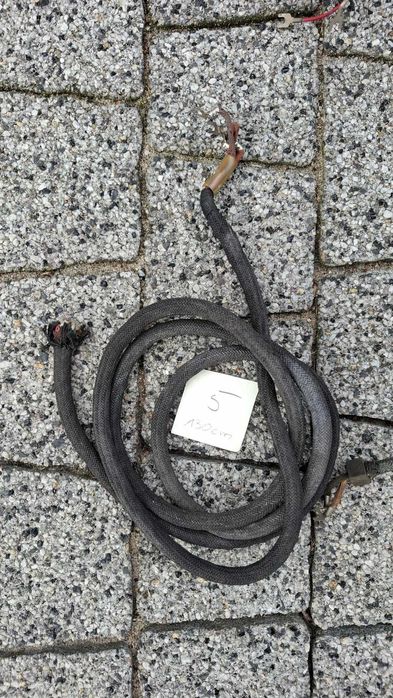 komplet starych kabli telefonicznych w oplocie