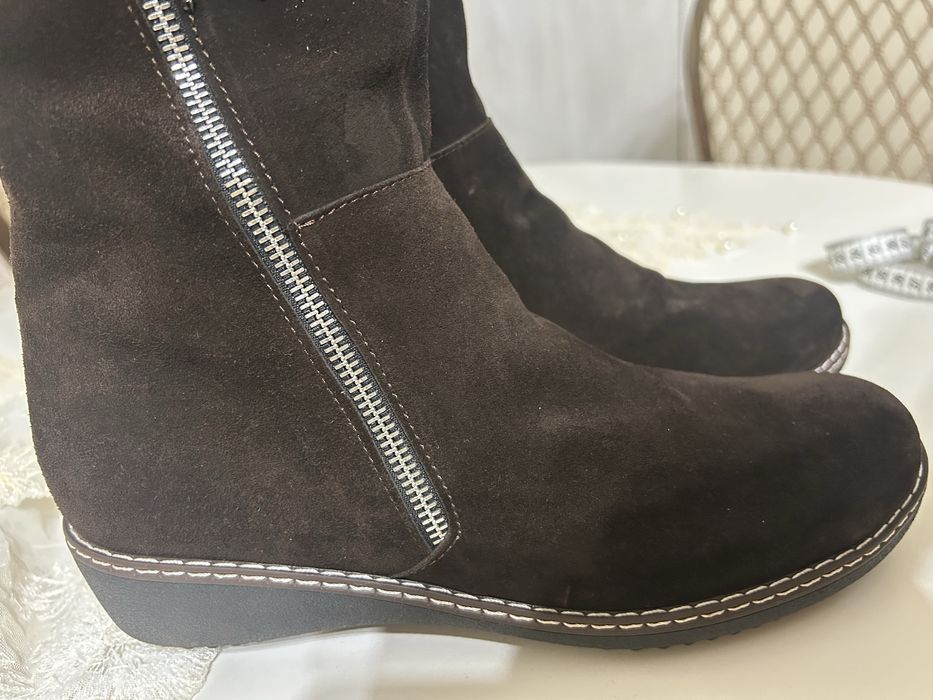 Чоботи натуральна замша на флісі