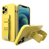 Pokecase Żółte Etui z Smyczą Samsung Galaxy S21 Ultra 5G