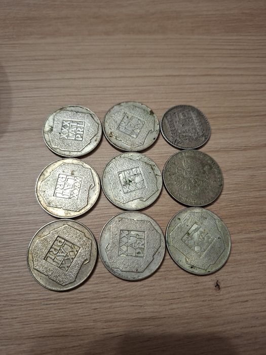 Zestaw średnich monet 9 sztuk