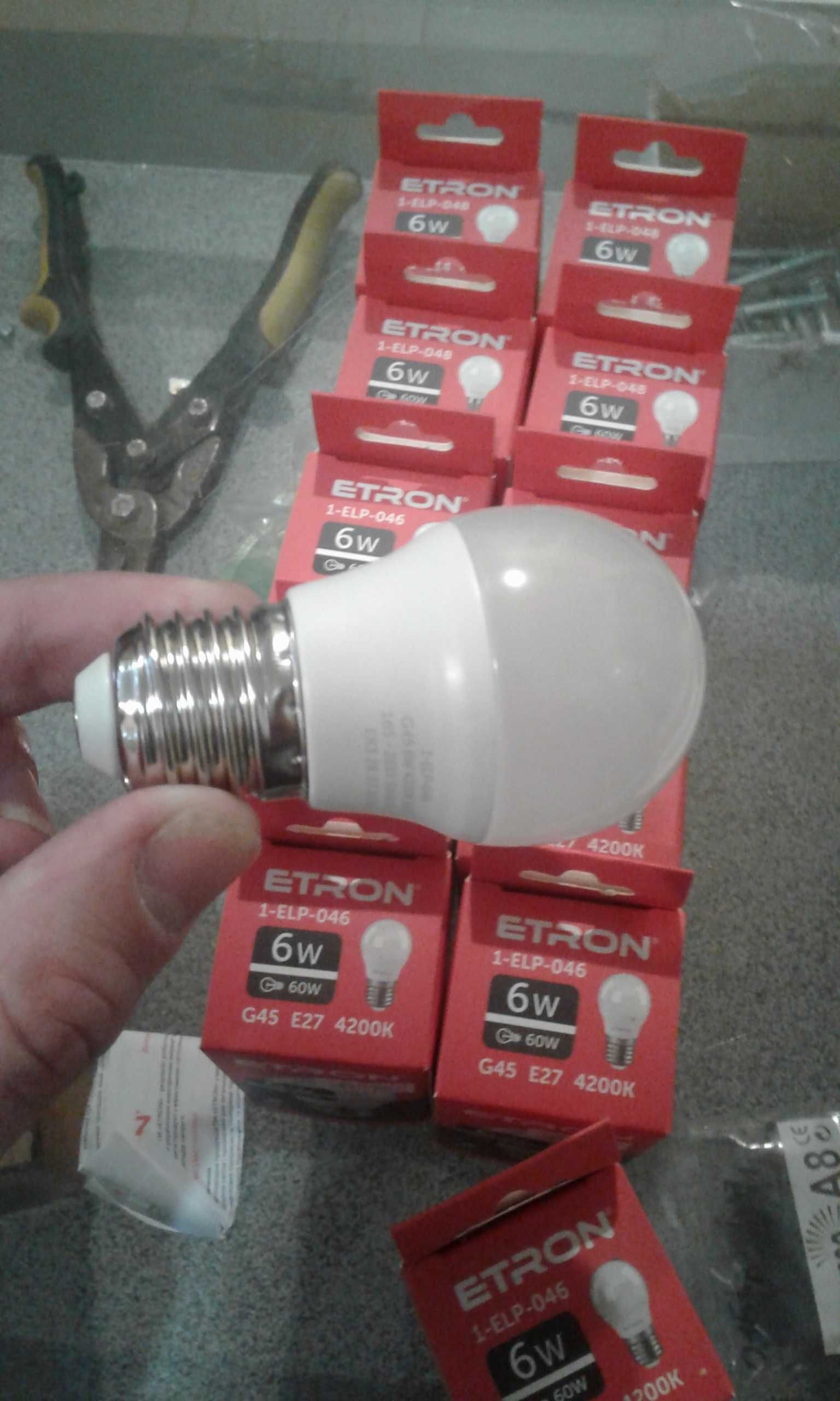 Продам LED лампа ETRON Light 1-ELP-046 G45 6W 4200K 220V E27
