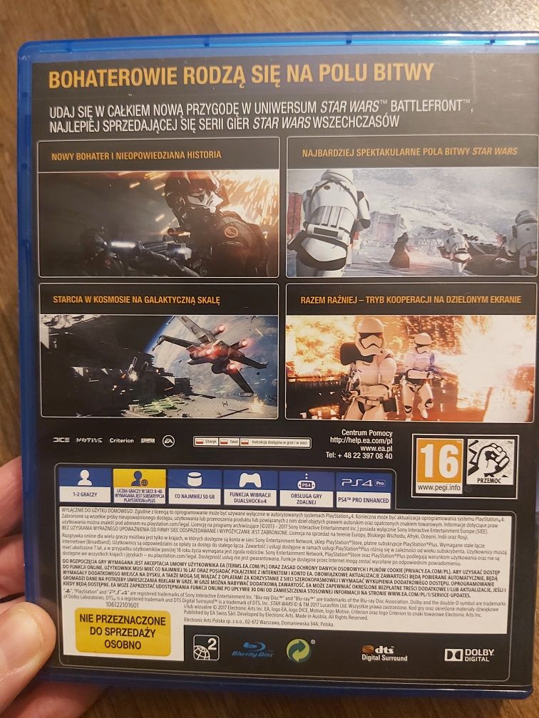 PS4 Star Wars Battlefront II polska wersja Dubbing 1-2 graczy