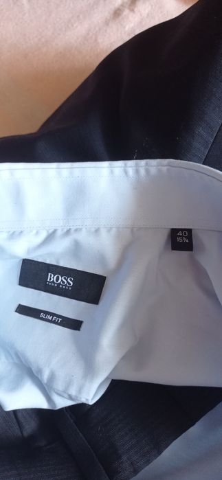 Рубашка Hugo Boss фірмова, L, блакитна
