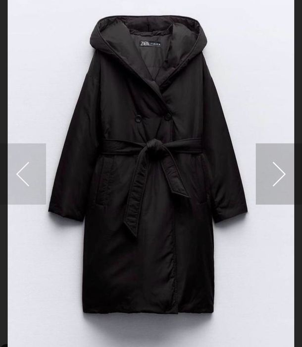 Куртка-пальто Zara чорного кольору