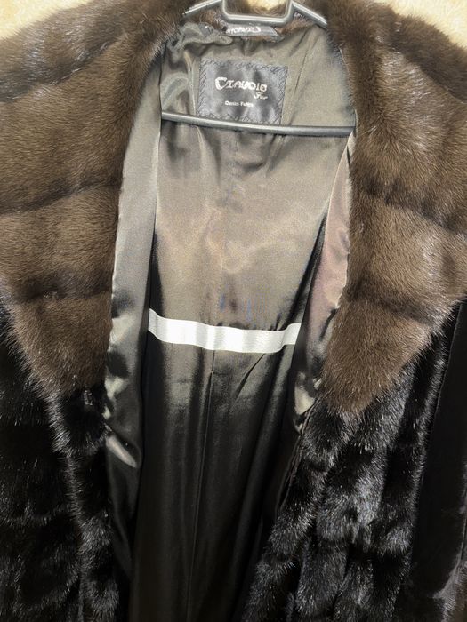 Норковая длинная шуба