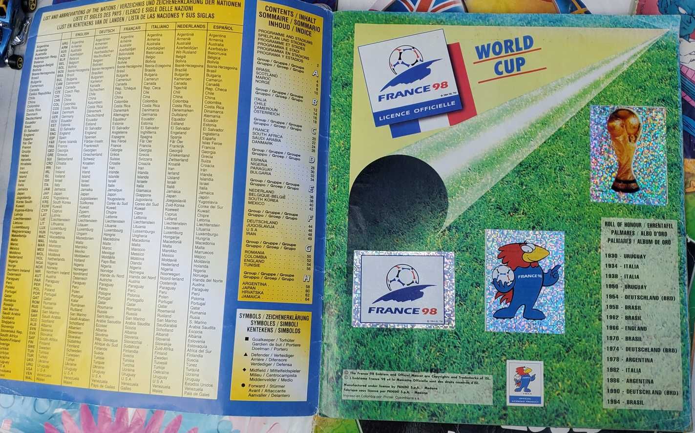 Альбом Panini World Cup 1998 France повний