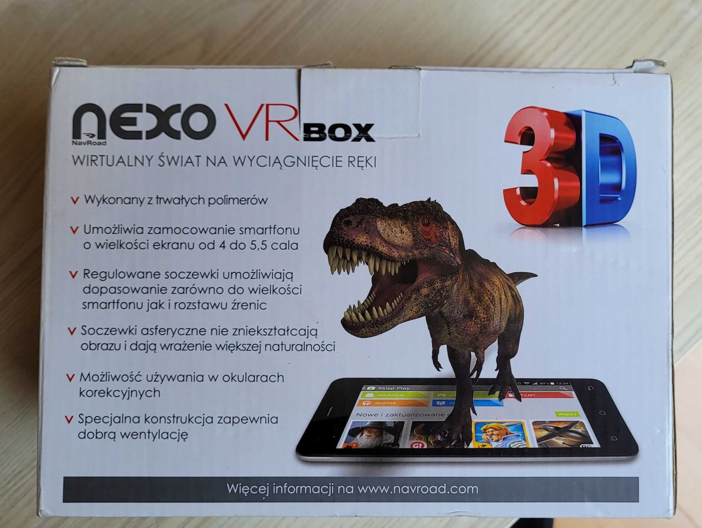 Okulary 3D Nexo VR Box do smartfonów o przekątnej ekranu 4-5,5