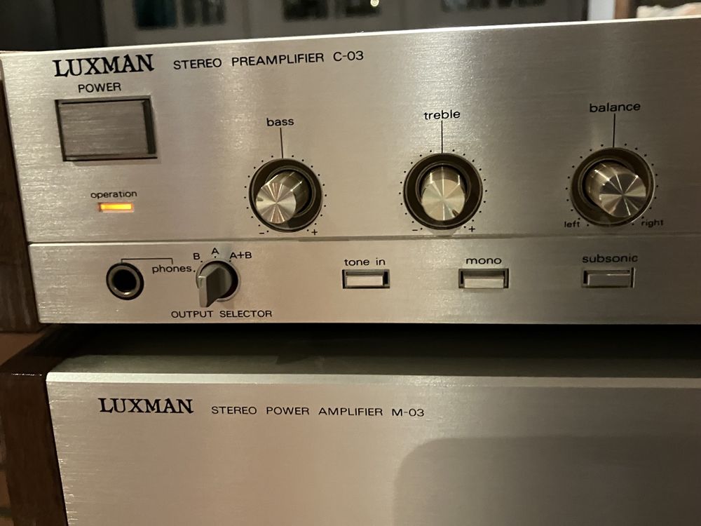 zestaw HI-FI przedwzmacniacz Luxman C03 + końcowka mocy Luxman M03