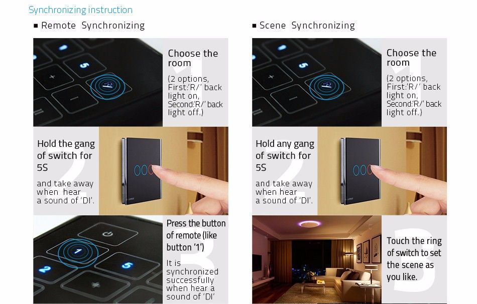 Controlo remoto wireless 433 mhz para sistemas domótica