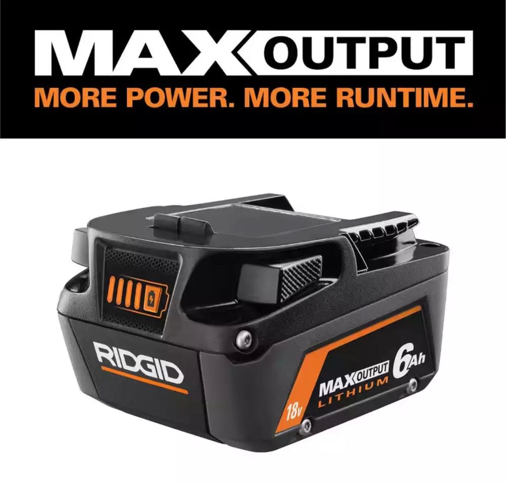 Акумулятор, акб Gen2 MaxOutput 18B Li 4.0, 6.0 Ач Ridgid/AEG R840060