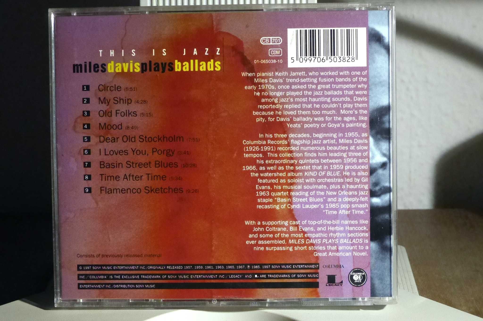 CD Miles Davis - Miles Davis Plays Ballads / bdb-