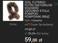 Szal z prawdziwego futra