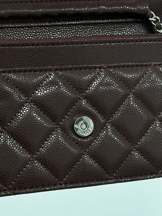 Сумка клатч Chanel Caviar Wallet on Chain WOC Шанель премиум