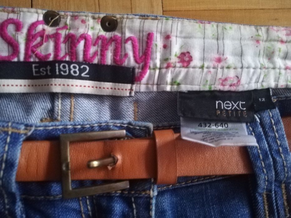 Jeansy 3/4 skinny biodrówki next r 40