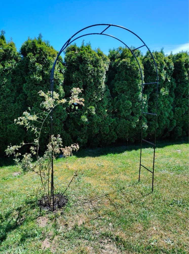 Pergola Ogrodowa Metalowa na Kwiaty Łuk 240x140 Uchwyt