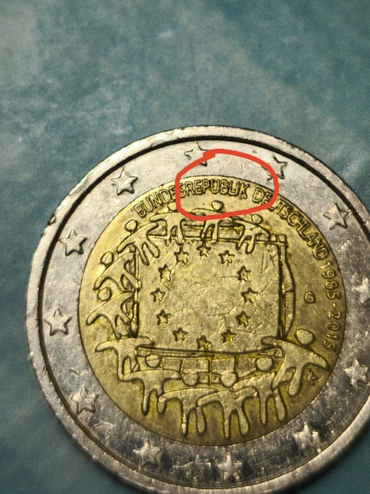 Moeda 2 euros raros.