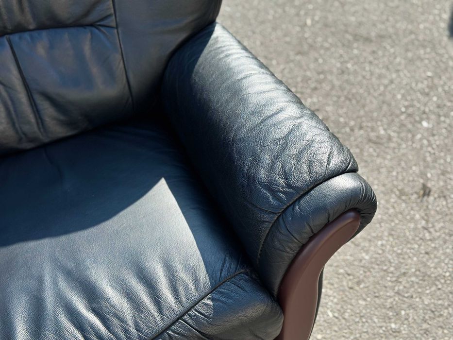 М'яке чорне шкіряне крісло/шкіряне крісло/шкіряні крісла/меблі/дивани