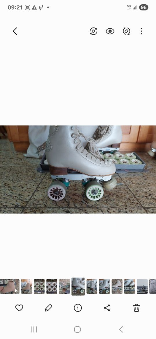 Patins de patinagem artistica e rodas