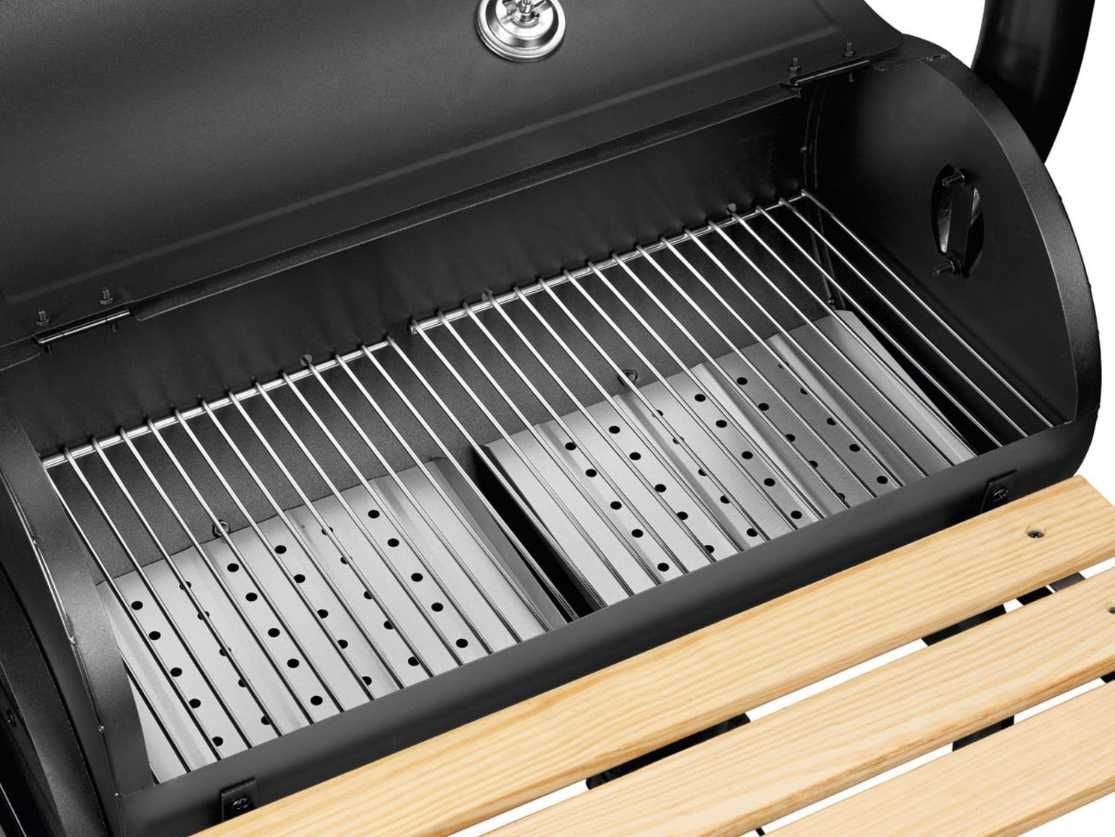GRILLMEISTER Grill węglowy z wędzarnią termometr pokrywa półka ruszt