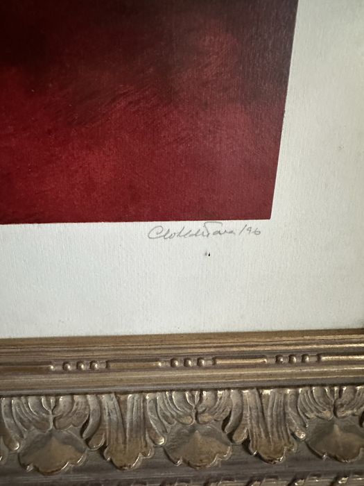 Serigrafia de Clotilde Fava com imponente moldura