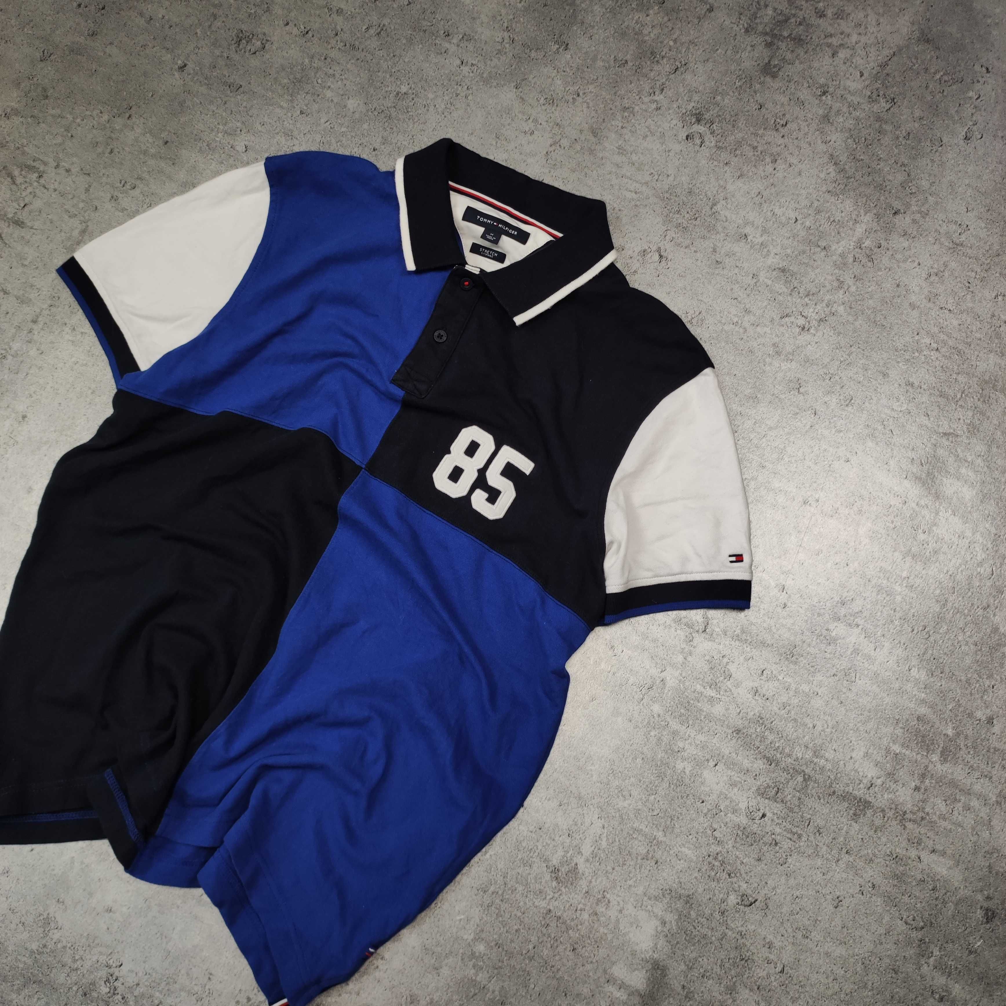 MĘSKA Koszulka Polo Elegancka Bawełna PREMIUM Tommy Hilfiger 85 Haft