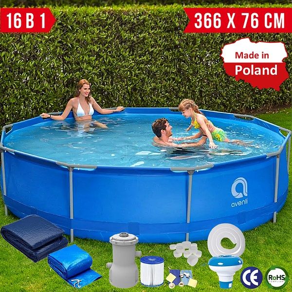 Каркасний басейн для детей и взрослих.Каркасний басейн 360 х 76 см