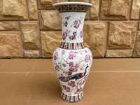 Ręcznie Malowany Wazon Na Kwiaty Porcelana Chiny Vintage B3