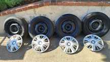 4x Koła zimowe NOKIAN WR D4 195/65/r15  + kołpaki. FORD/PEUGEOT 4X108