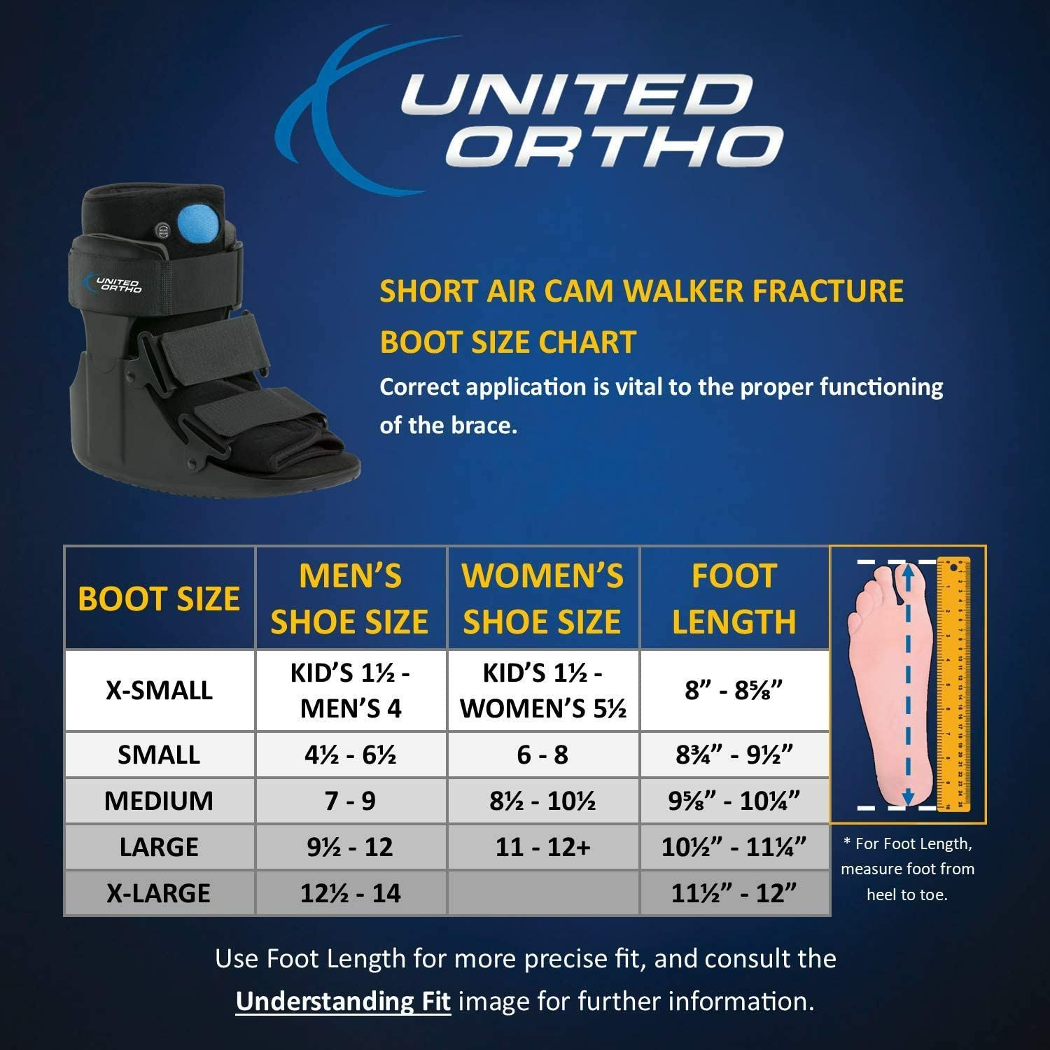 United Ortho Short Air Cam Walker