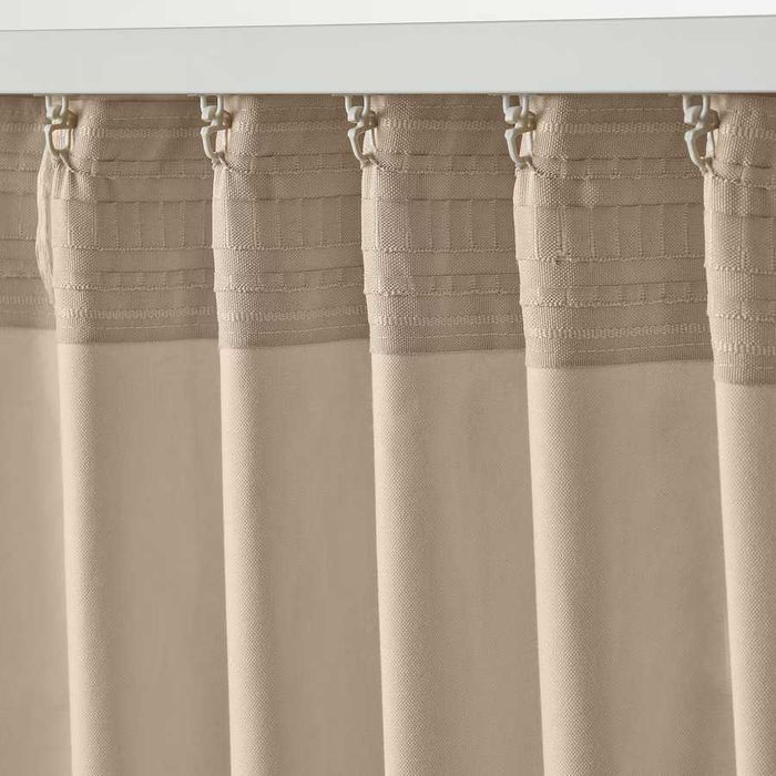 Ikea SANELA zasłona 140x300 cm jasnobeżowy/na taśmie 605.898.79 NOWE