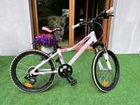 Świetny rower dla dziewczynki Kross Lea Mini 20 cali biało-różowy