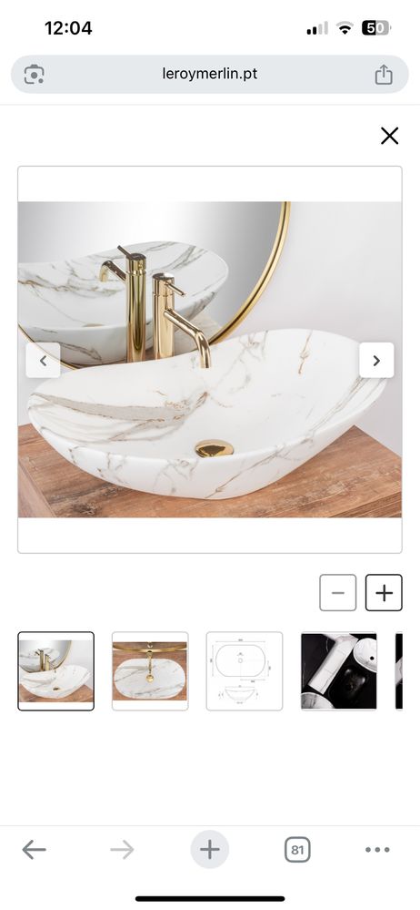 Lavatório de apoio WC
