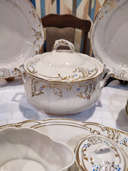 Столовый сервиз "Незабудки" Барановка 70-е. Новый. Идеальный.